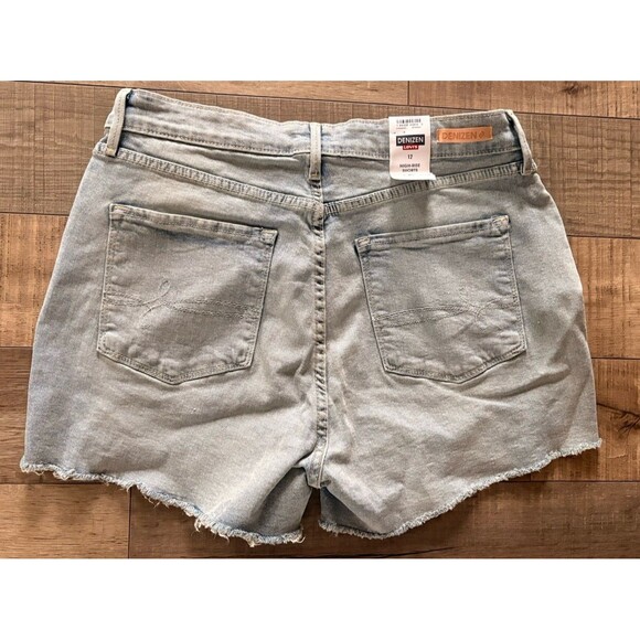 Denizen Levis High-Rise Shorts Womens Distressed Denim Raw Hem Casual 12-W31 - Picture 7 of 11
